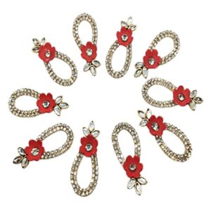 Red Color Beautiful Decorative Design Appliques Patches