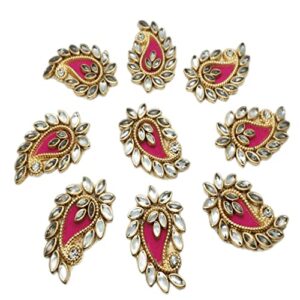 Red Mango Design Decorative With Artificial Stone Patches Applique