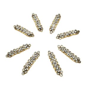 Long Leaf Design Crystal White Applique