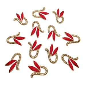 Beautiful Red Zardosi Decorative Design Appliques Patches