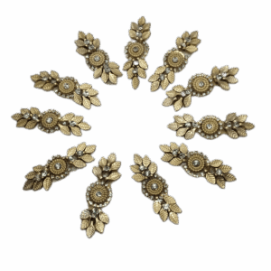 Long Leaf  Design Metallic Shade Applique Patches