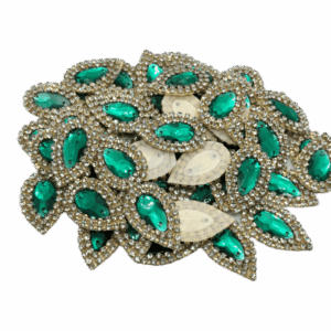 Colorful Drop Shape Handmade Appliques Rhinestone Embellishments for Decoration, Crafts Ideas, Jewelry Making