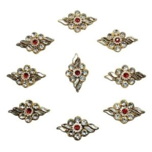 Stone and Glass Made Embroidery Neck Sew On Decorative Patches