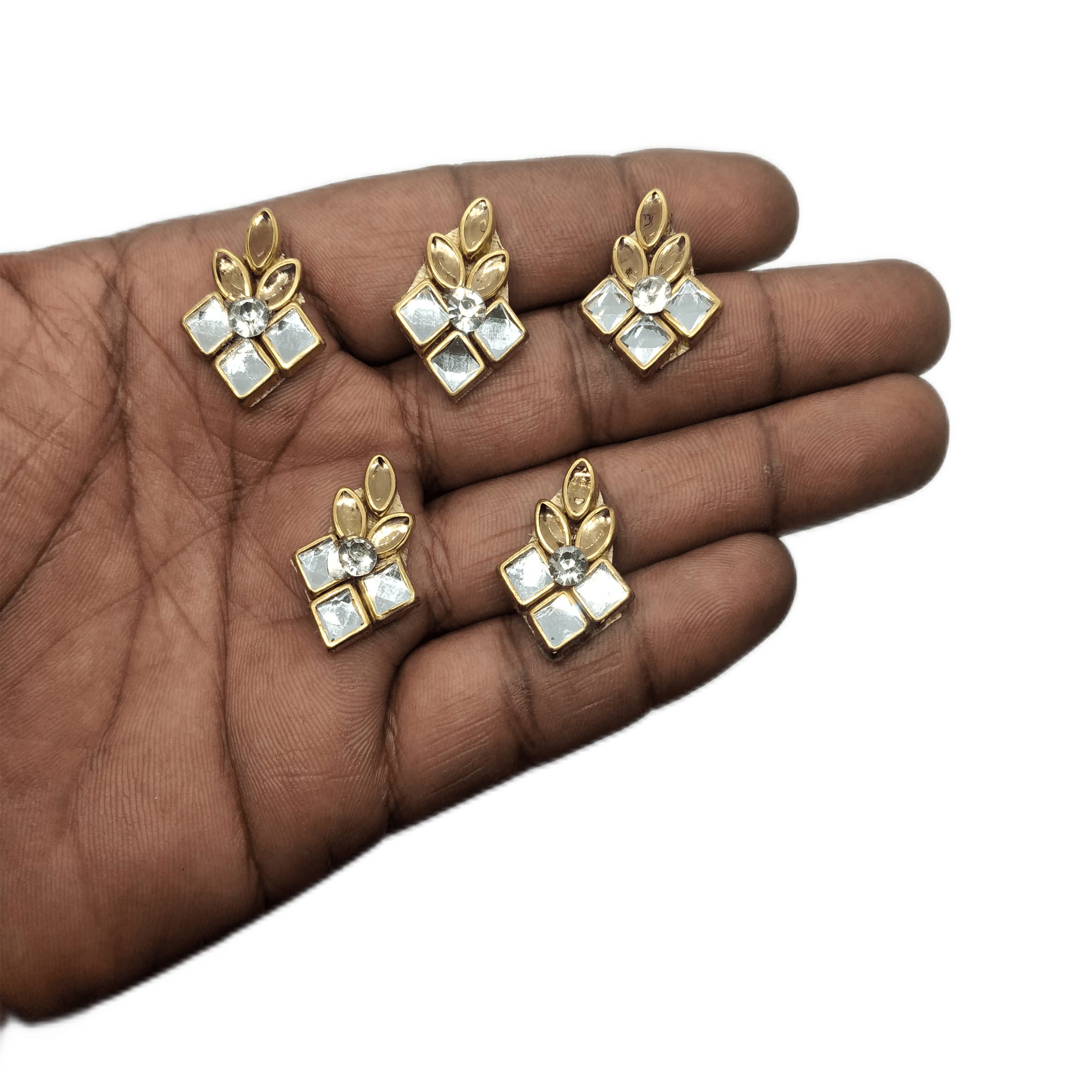 Small Stone & Glass Made Beautiful Design Decorative Applique Patches - Image 5