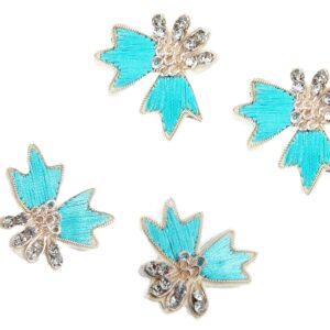 Butterfly Shape Blue Beautiful Decorative Zardosi Applique Patches