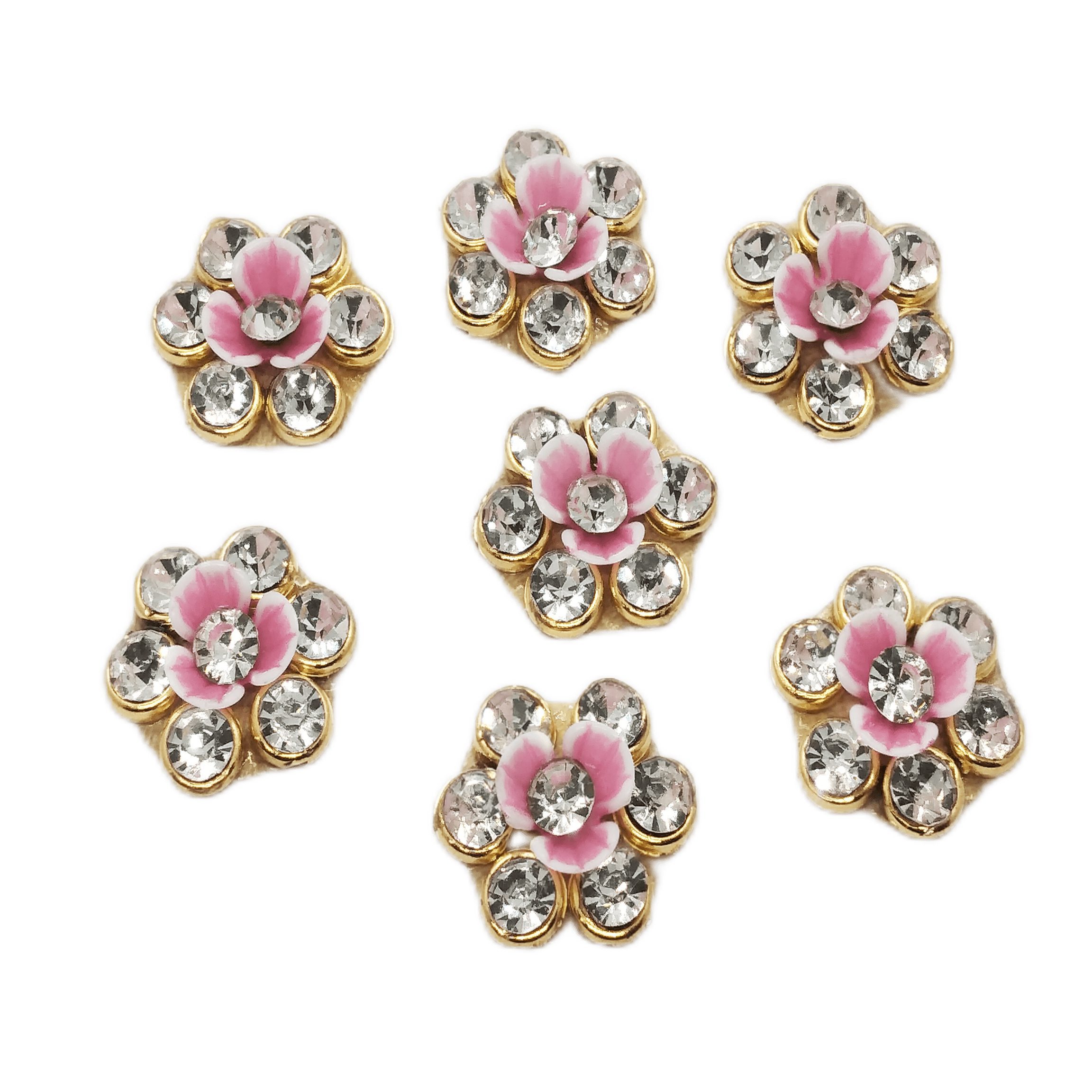 Small Beautiful Pink Flower Design Decorative Applique Patches