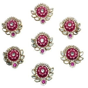 Pink Color Beautiful Stone Work Decorative Patches
