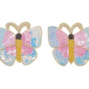 Elegant Butterfly Applique Patches Made with Artificial Craft Materials