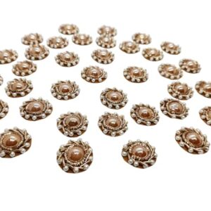 Round  Applique Patches Made with Kangni Zari & Artificial Pearl