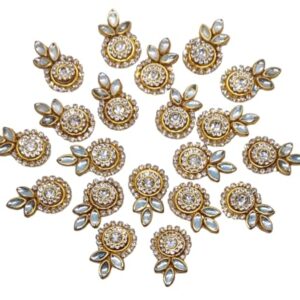 Artificial Jarkan Stone Made Embroidery Neck Sew on Applique Patches