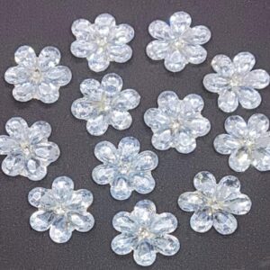 Crystal Bloom Artificial Stone Flower Applique Patches Craft