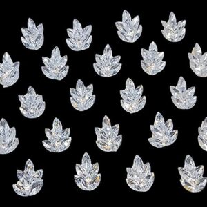 Crystal Leaf Artificial Stone Flower Applique Patches Craft